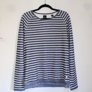 Scotch & Soda Amsterdam Couture Long Sleeve in Blue And White Stripes in Medium